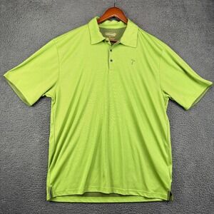 Cariloha Crazy Soft Bamboo Mens XL Polo Shirt Lime Green Short Sleeve Golf Tee